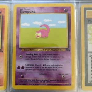 1990’s rare vintage Slowpoke Pokémon card 55/62
